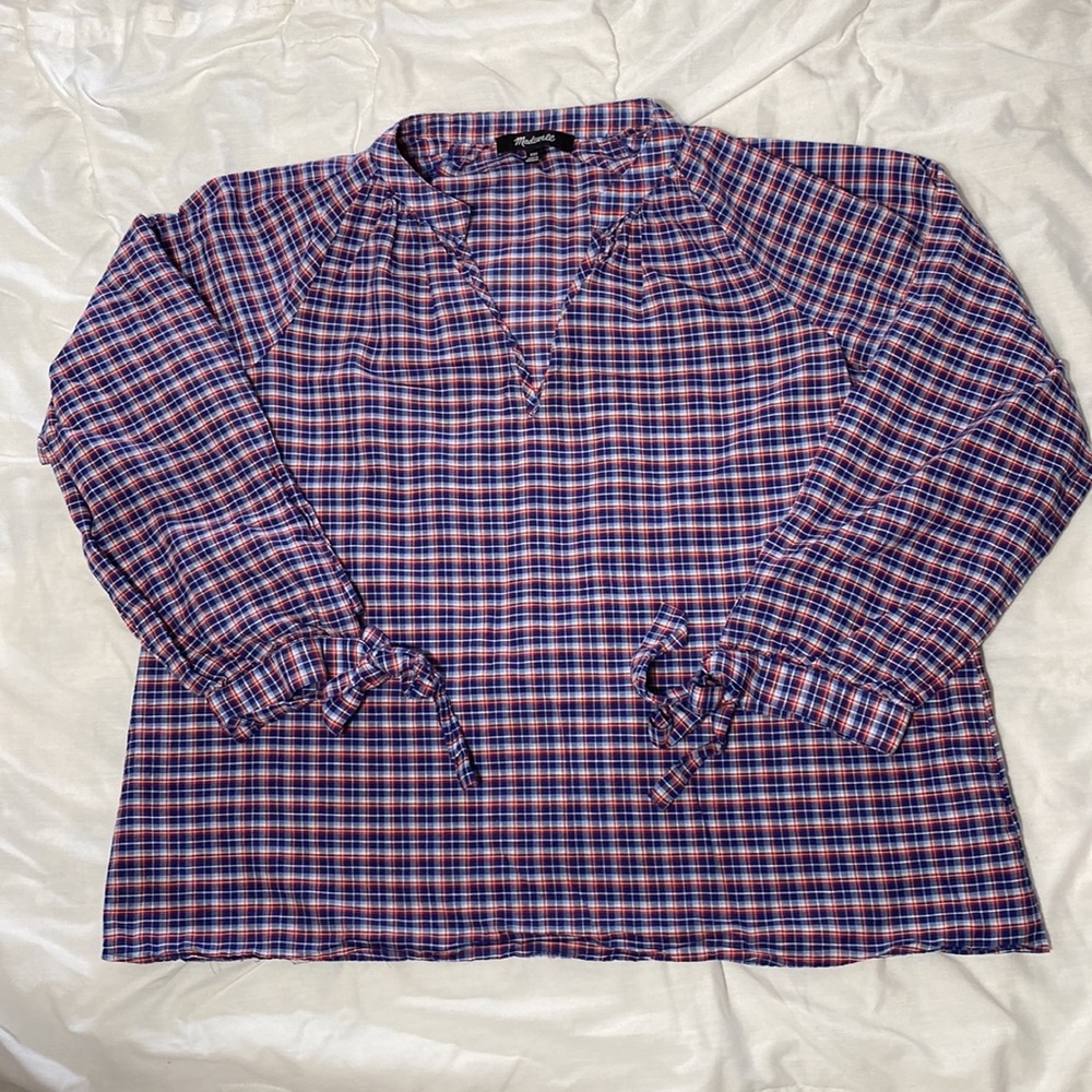 Madewell Plaid Top - Picture 8 of 11